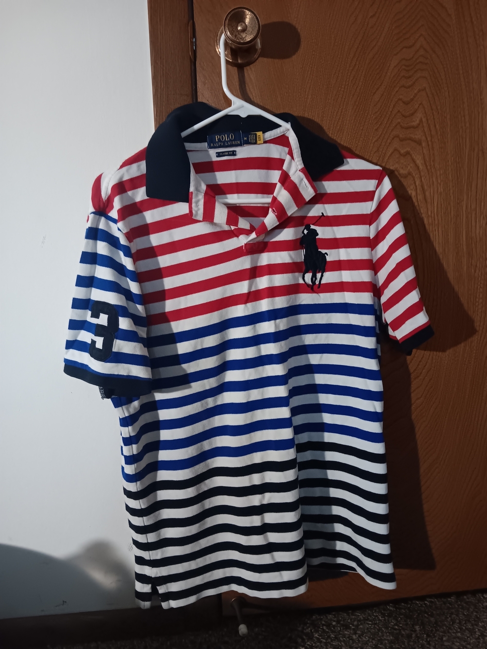 Polo by Ralph Lauren Red, Blue & White Striped Polo